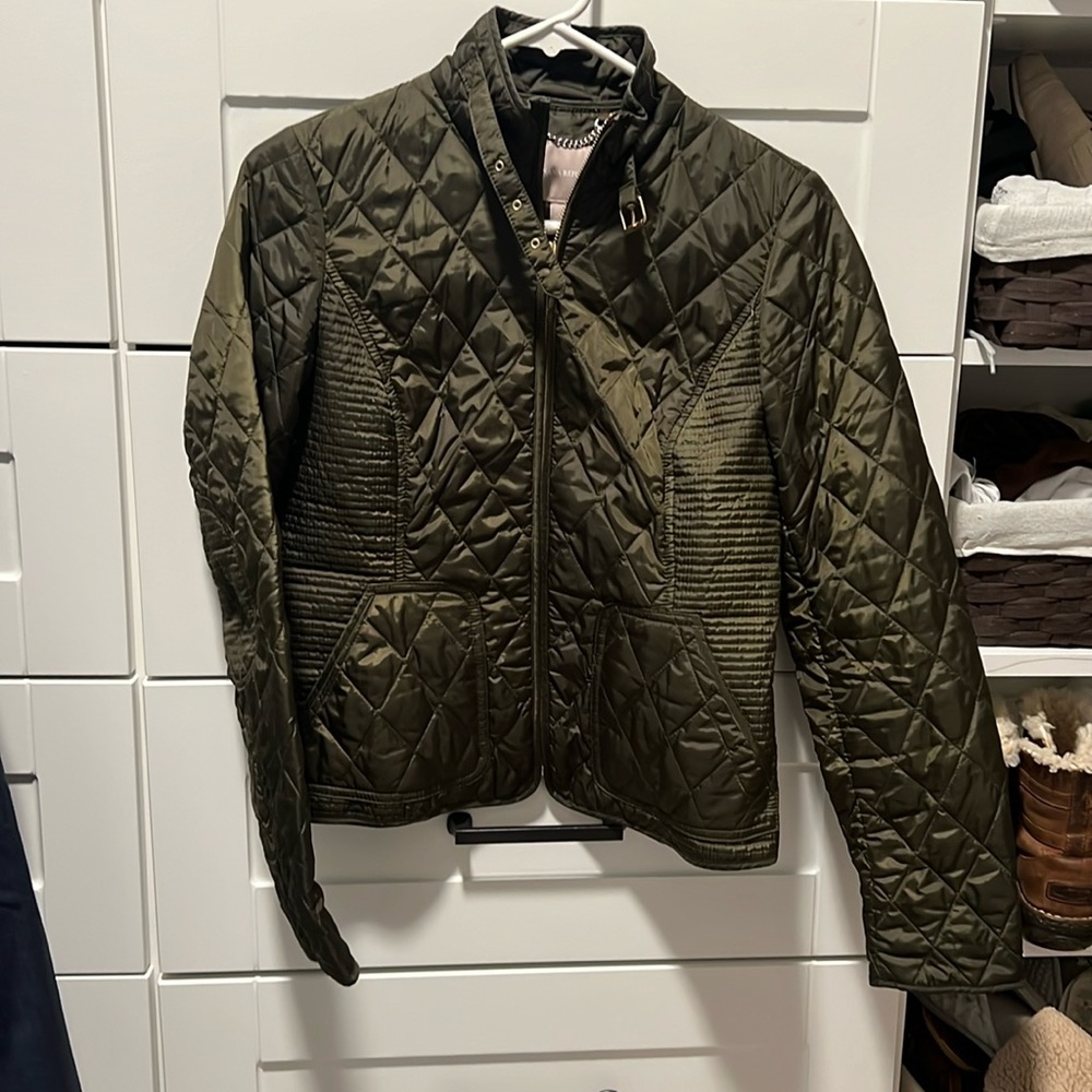 Olive dark green layering jacket banana republic sz xs